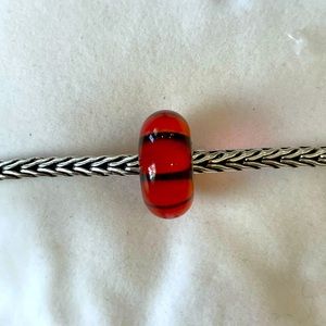 Dark Red Murano Glass Charm Trollbeads